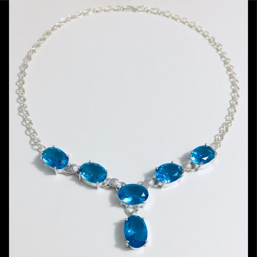 💎🛍SWISS BLUE TOPAZ NECKLACE💙🎉